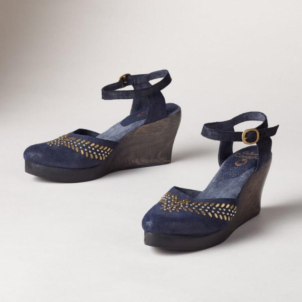 calleen cordero "lauren 2 mj" wedge suede heel